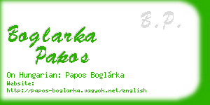 boglarka papos business card